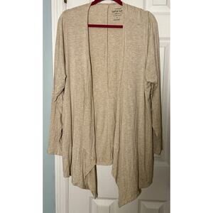 Torrid Super Soft Knits Tan Long Sleeve Lightweight Cardigan, Rayon/spandex, 3